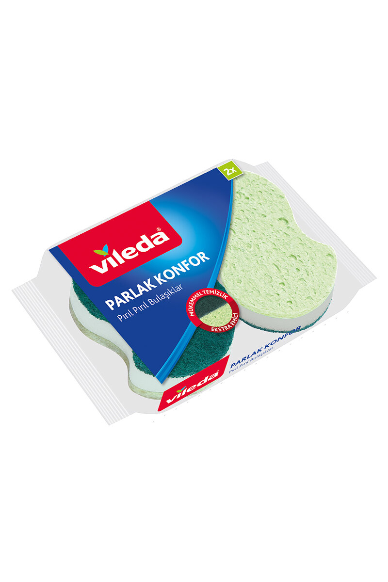 Vileda Sünger Parlak 2'li Oluklu