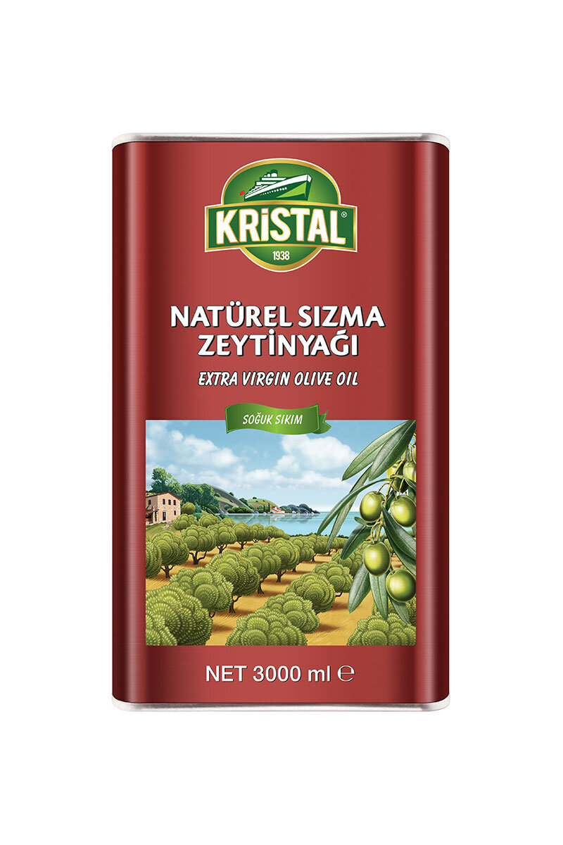 Kristal Naturel Sızma Zeytinyağı Teneke 3 l