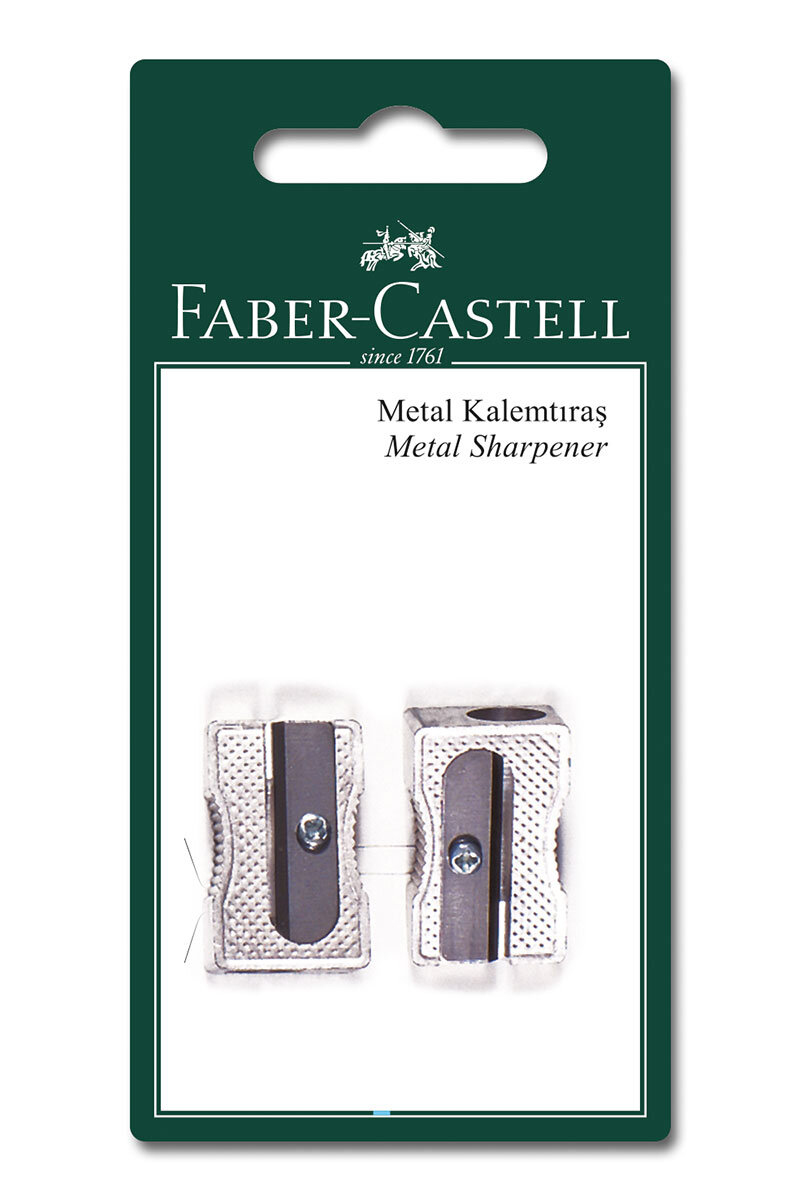 Faber Castell 2'li Üçgen Metal Kalemtraş