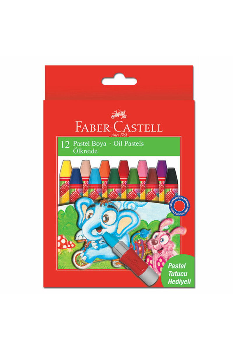 Faber Castell Pastel 12 Renk (Pastel Tutucu Hed)