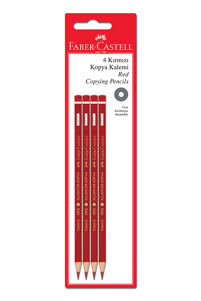 Faber Castell 4'lü Kırmızı Kopya Kalemi