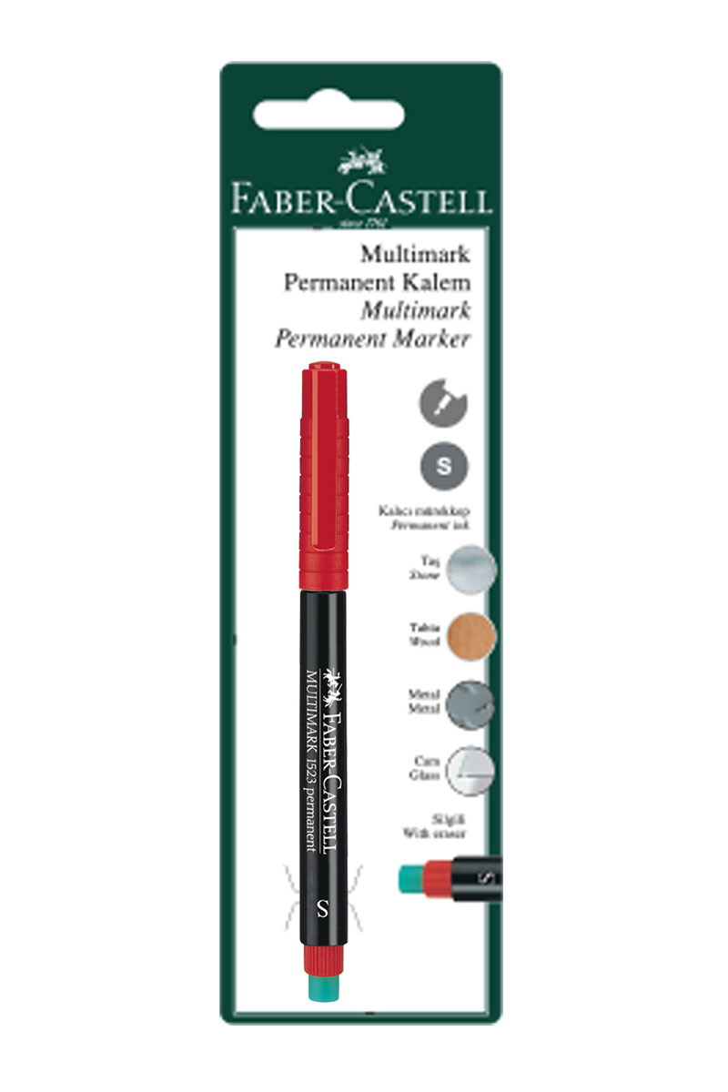 Faber Castell Multimark Permanent Kırmızı Kalem