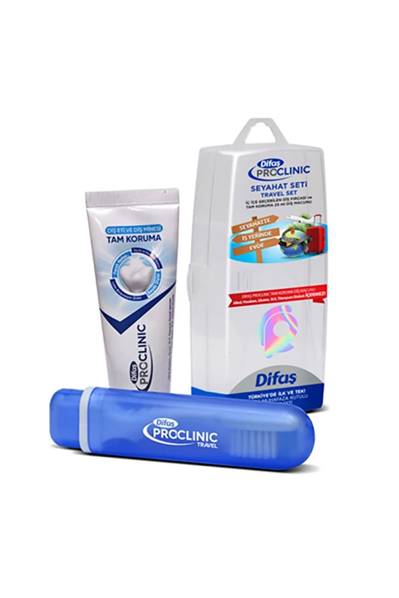 Difaş Proclinic Diş Fırçası + Dış Macunu 25 ml Seyahat Seti