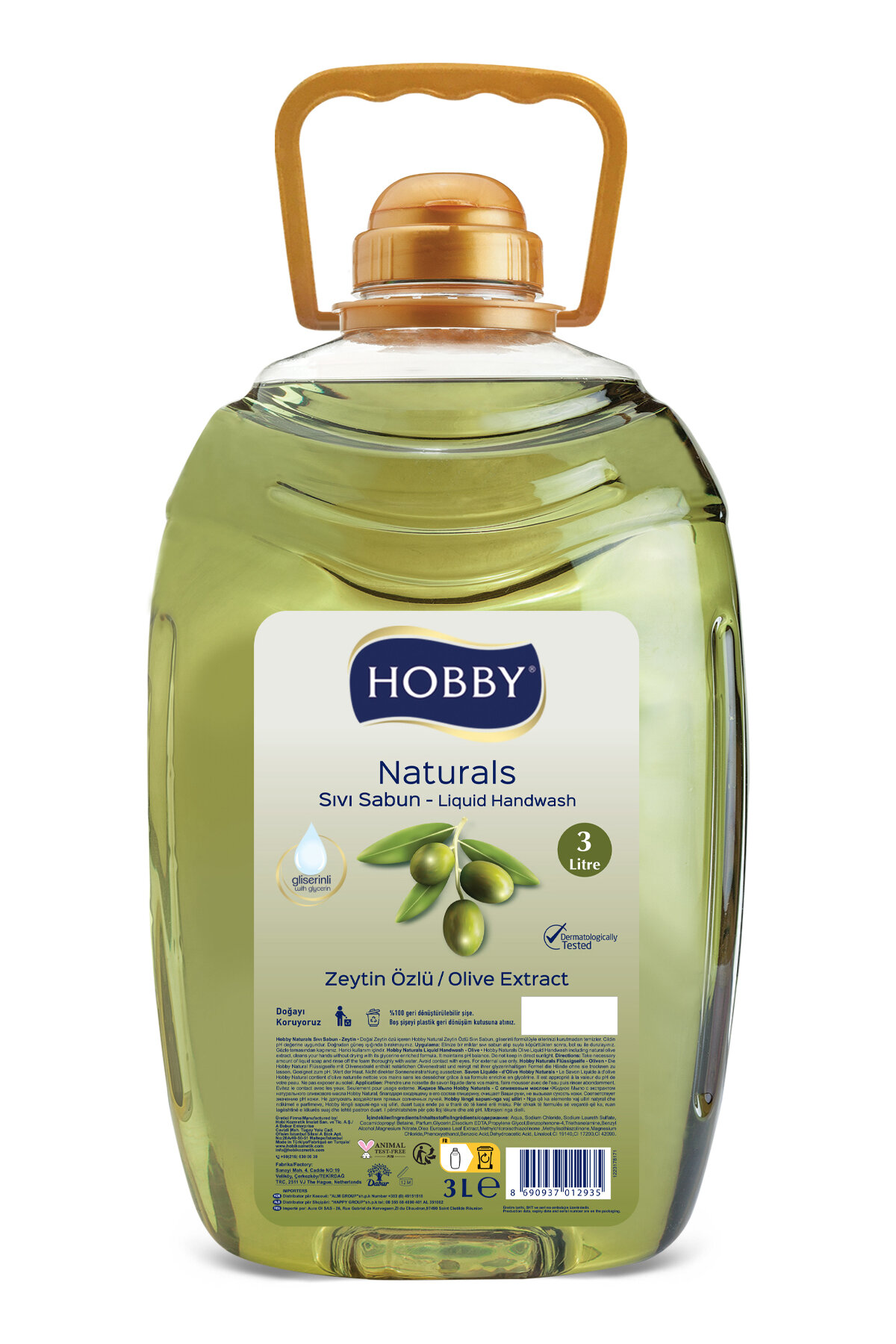 Hobby Naturals Zeytin Sıvı Sabun 3 L