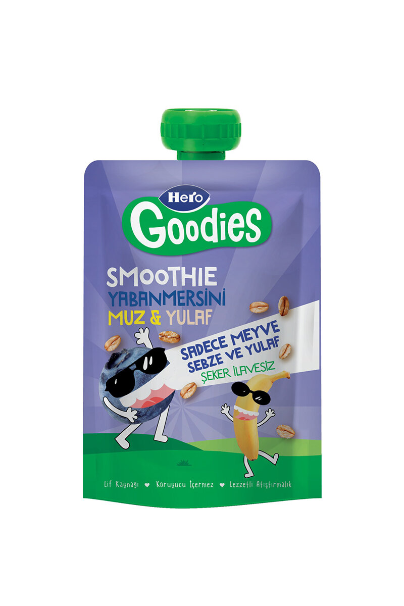 Hero Goodies Yaban Mersini-Muz-Yulaf Pouch 100 g