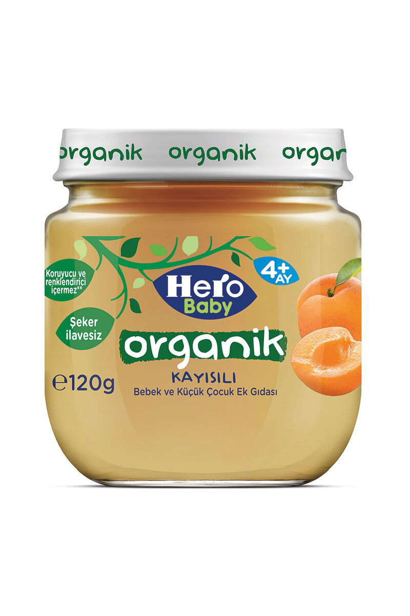 Hero Baby Organik Kayısılı Kavanoz Maması 120 g