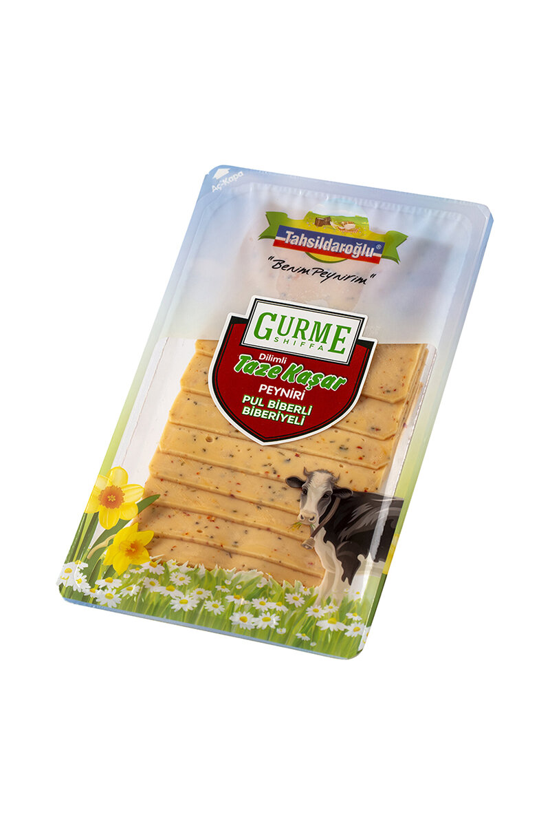 Tahsildaroğlu Pul Biberli Biberiyeli Dilimli Taze Kaşar Peyniri 200 G