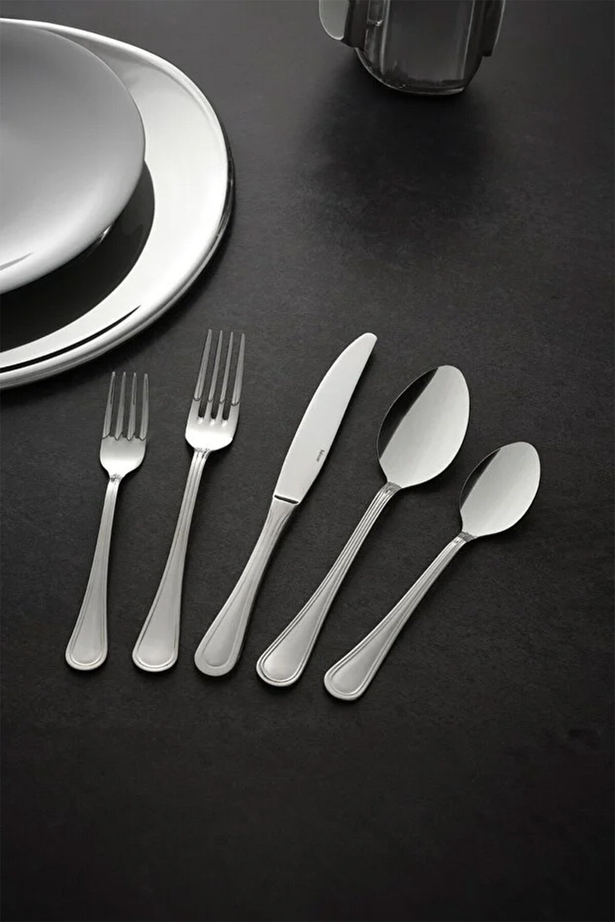 Hisar Contour Paslanmaz Çelik Eskitme Çatal Kaşık Bıçak Takımı 84 Parça