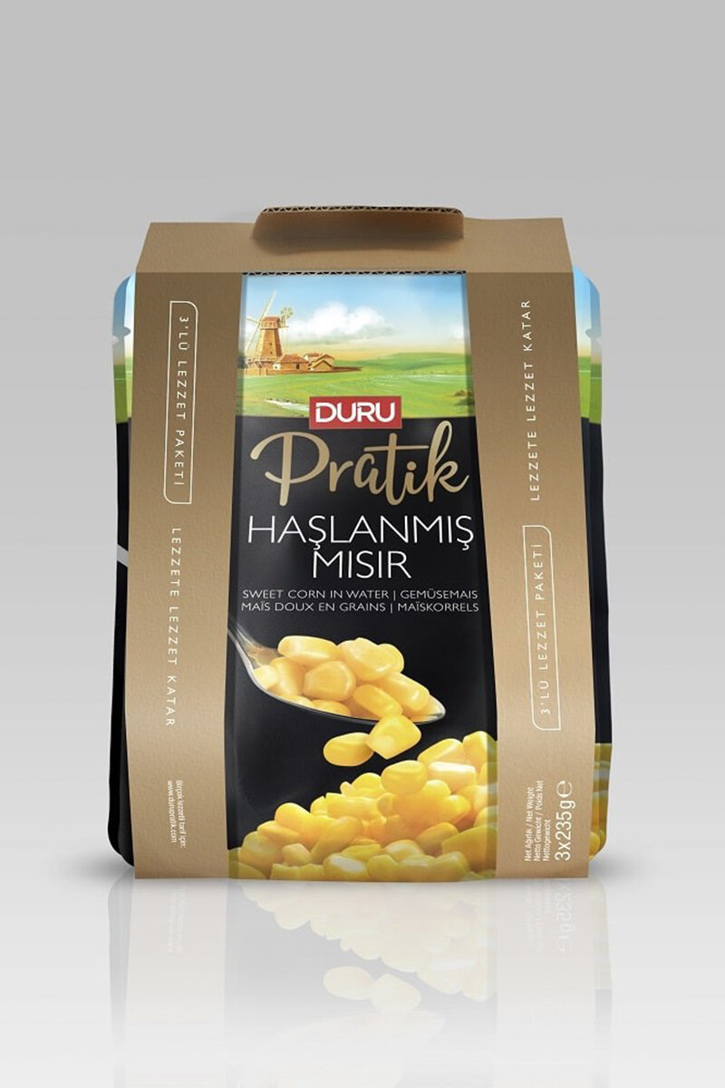 Duru Pratik Haşlanmış Mısır 3 x 235 g