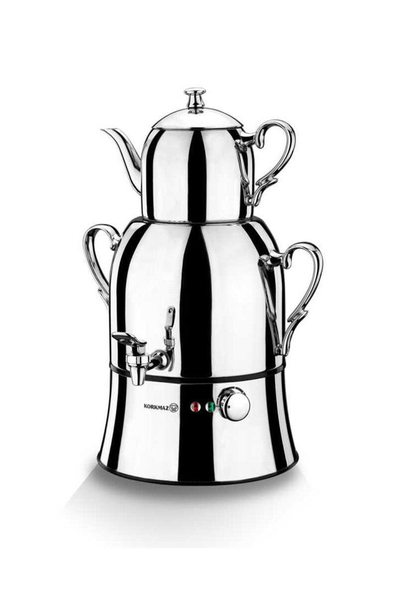 Korkmaz A334 Nosta Mega 2000 W Çelik Demlikli Semaver