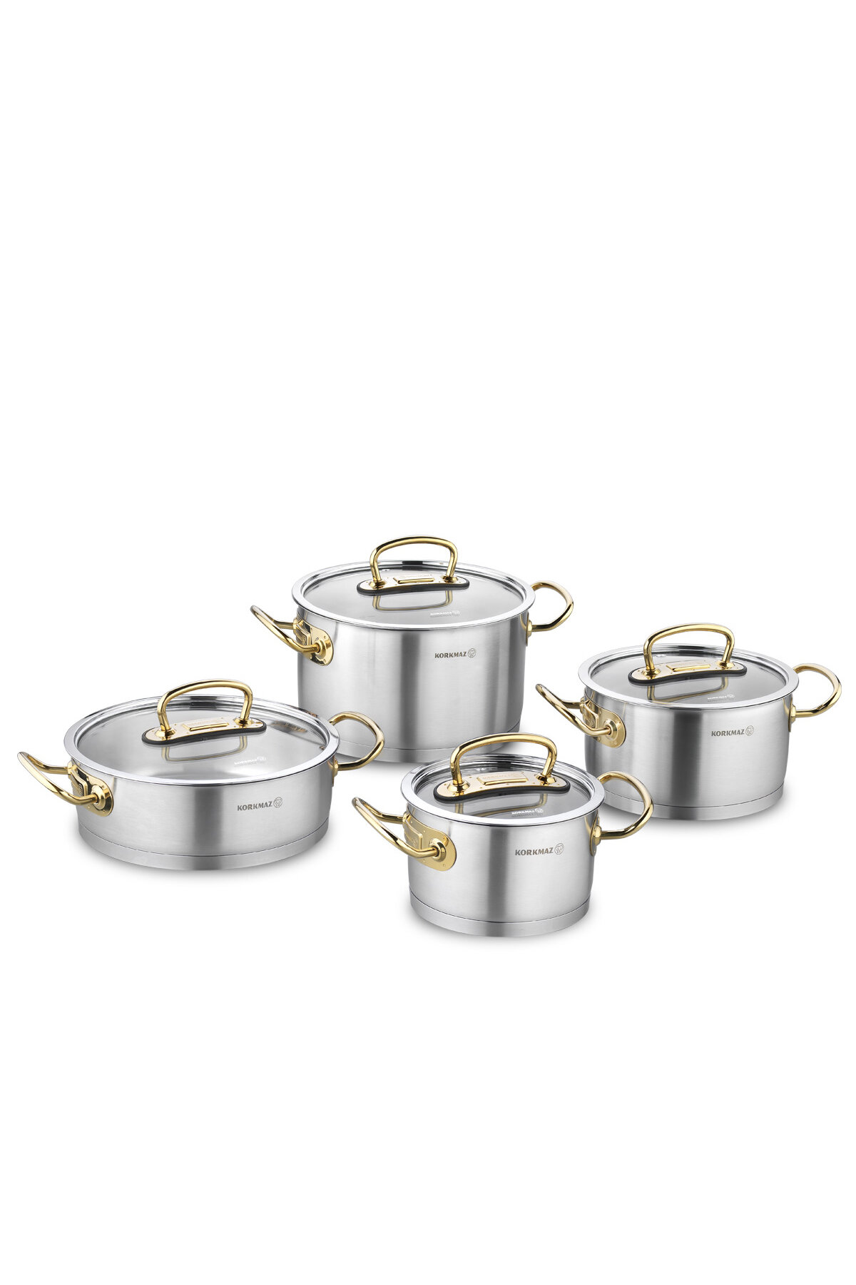 Korkmaz Proline Tencere Seti Gold 8 Parça