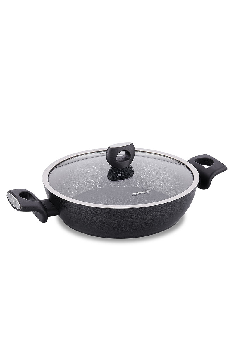 Korkmaz Nora Granit Kısa Tencere 24x5,8 cm