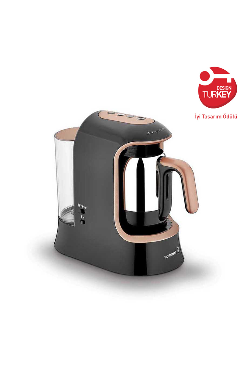 Korkmaz A862-02 Kahvekolik Aqua Rose Gold/Siyah Otomatik Türk Kahve Makinesi