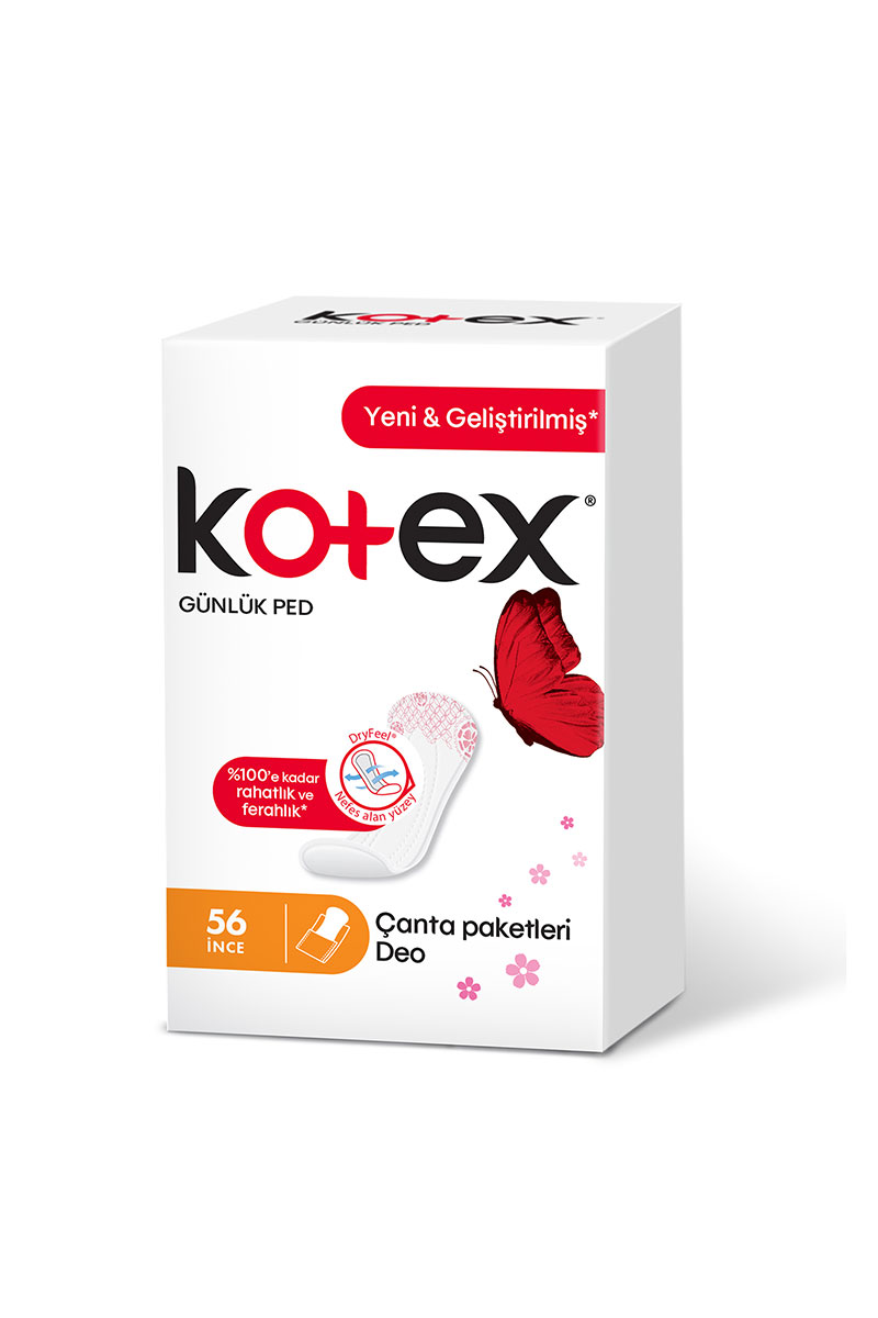 Kotex İnce Günlük Ped Parfümlü 56'lı