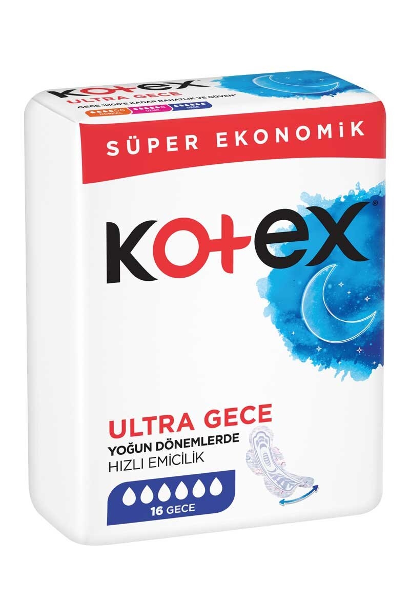 Kotex Ultra Hijyenik Ped Süper Ekonomik Gece 16'lı