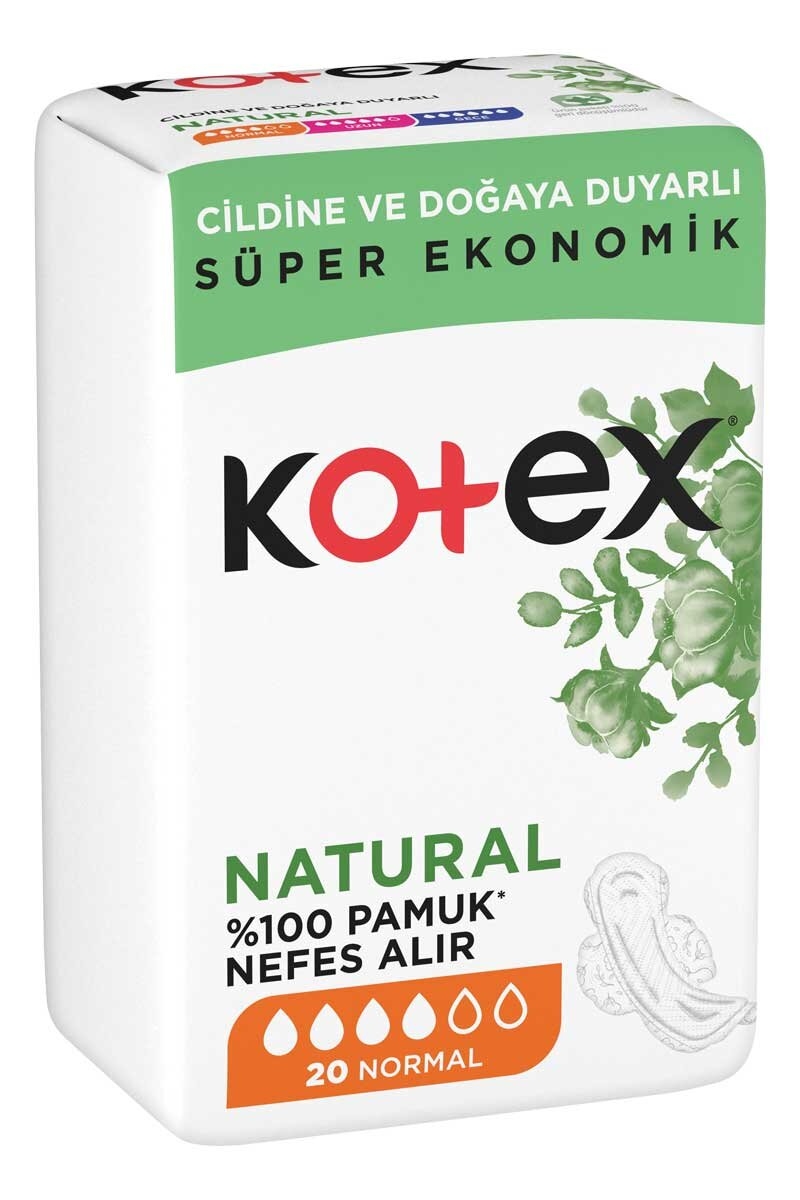 Kotex Natural Ultra Quadro Normal 20'li