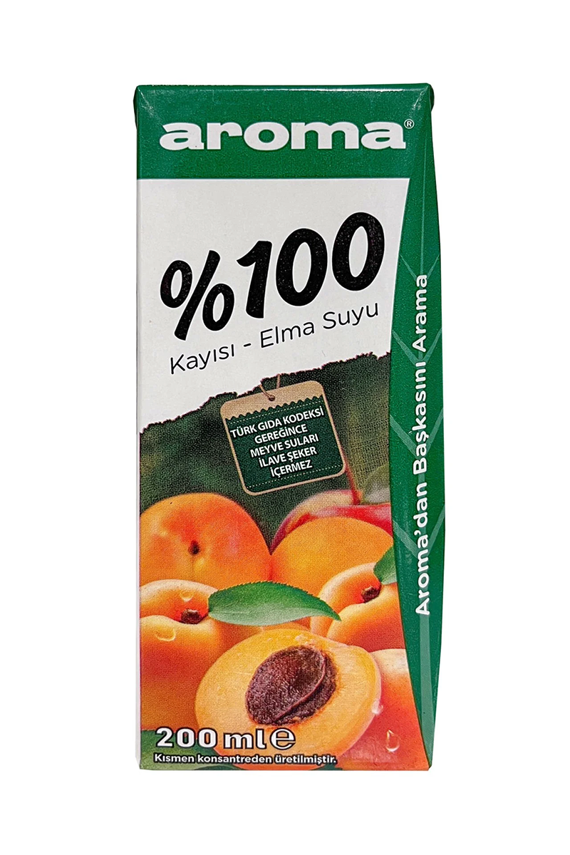 Aroma Meyve Suyu %100 Kayısı-Elma 200 ml