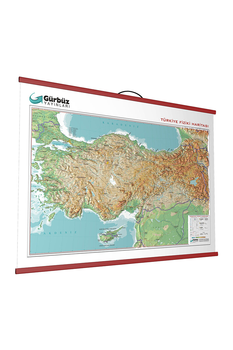 Türkiye Kabartma Fiziki Harita 70x100 Cm
