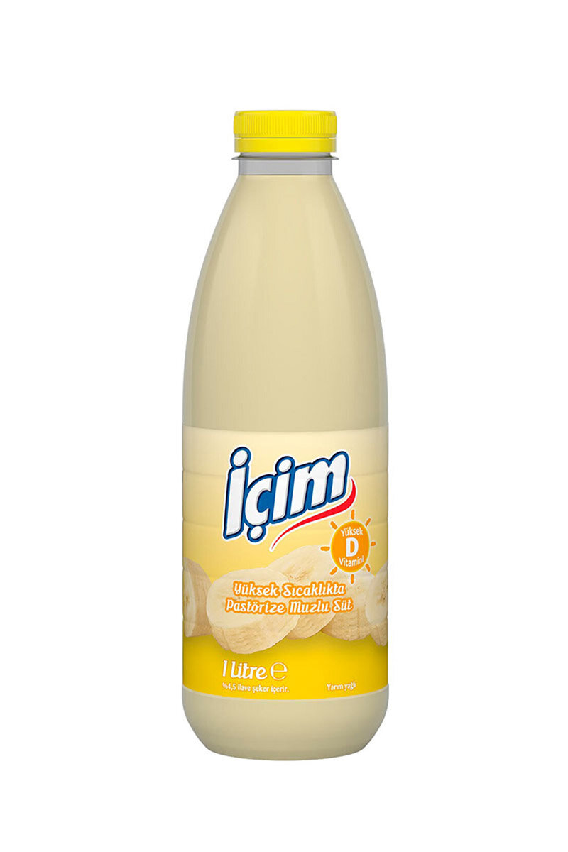 İçim Pastörize Yarım Yağlı Muzlu Süt 1 L