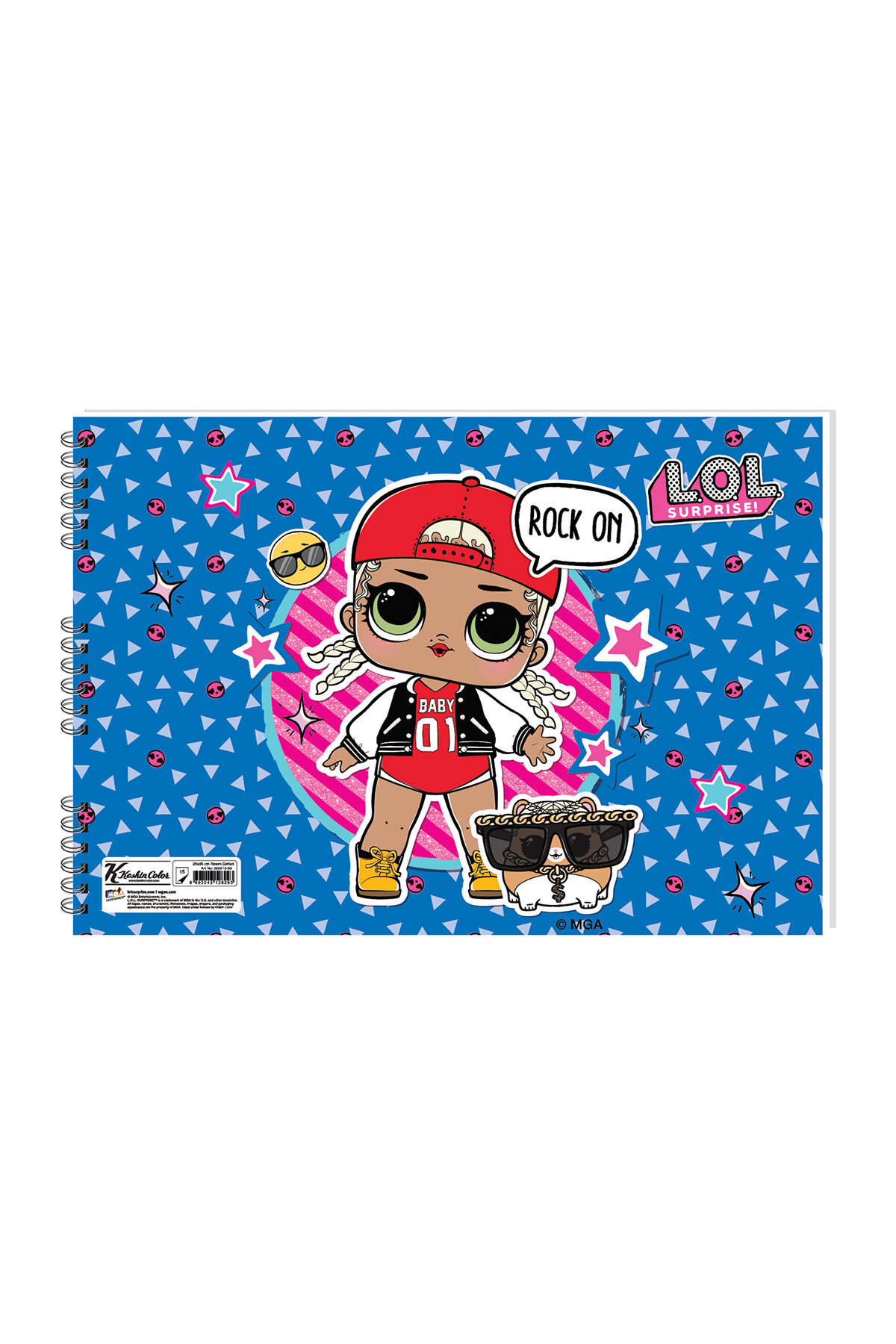 L.O.L. 25x35 15 Yaprak Karton Kapak Spiralli Resim Defteri