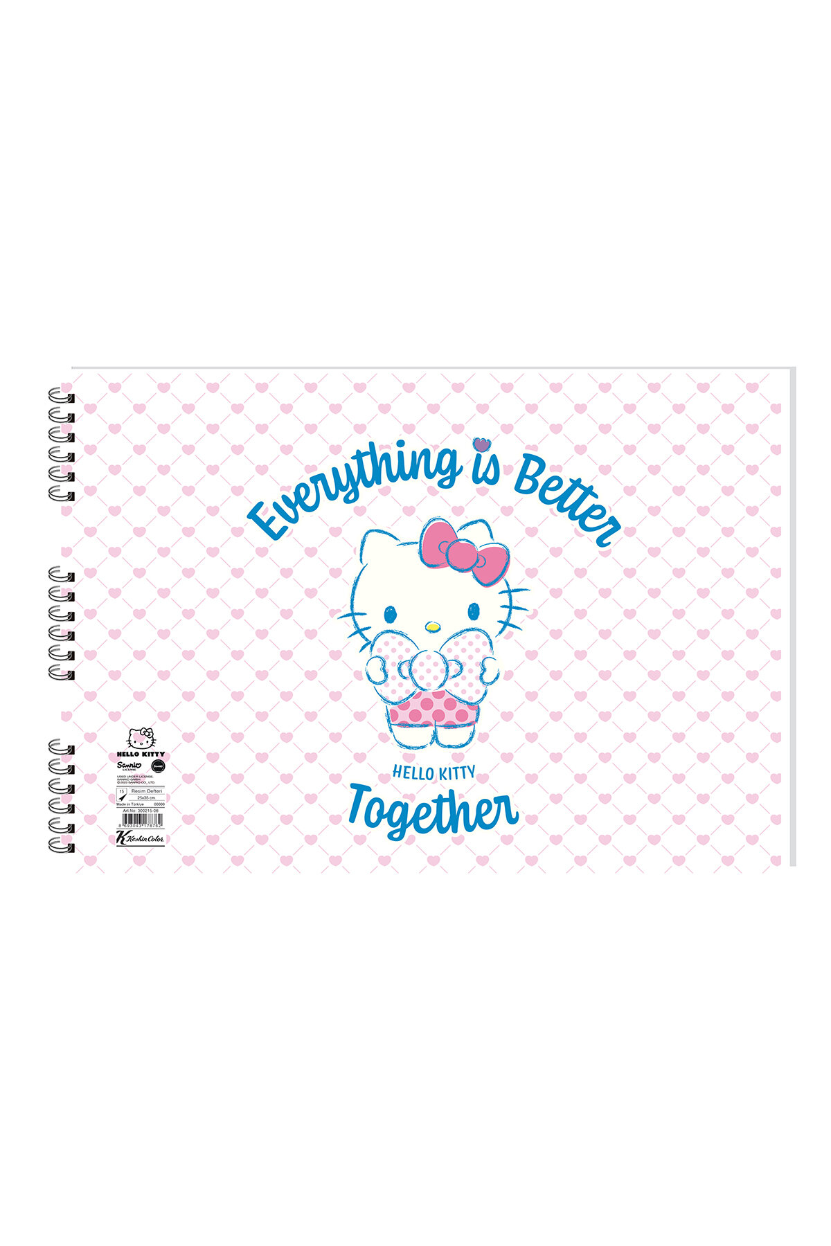 Hello Kitty 25*35 15 Yp. Spiralli Resim Defteri