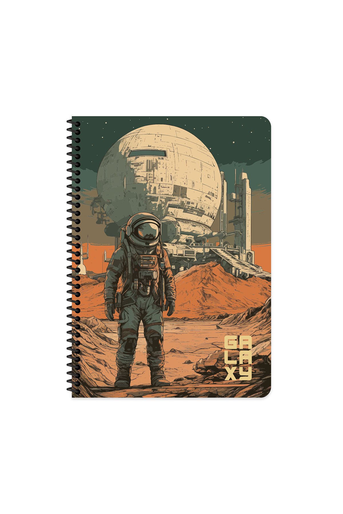 Keskin A4 80 Yp.Kar. PP Kp.Spiralli Galaxy Defter