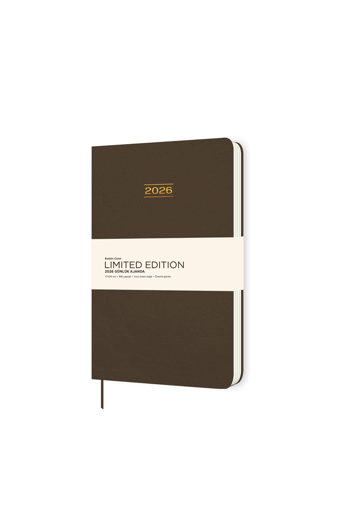 Keskin 2026-17*24 Ciltli Limited Edition Günlük Ajanda - Kahverengi