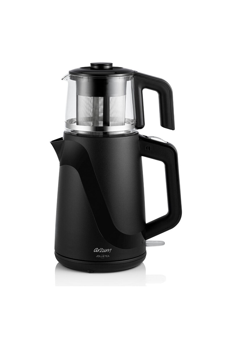 Arzum AR3062 Jollietea 1650 W Cam Demlikli Çay Makinesi Siyah