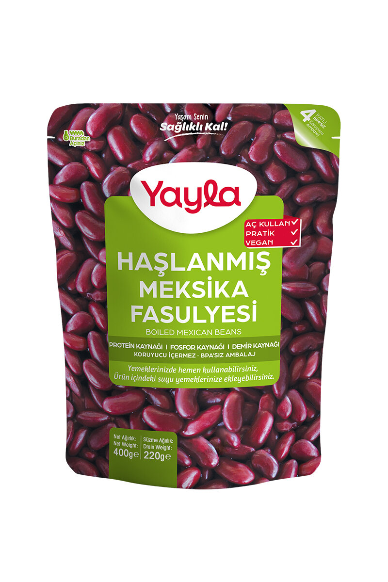 Yayla Haşlanmış Kırmızı Fasulye 400 g