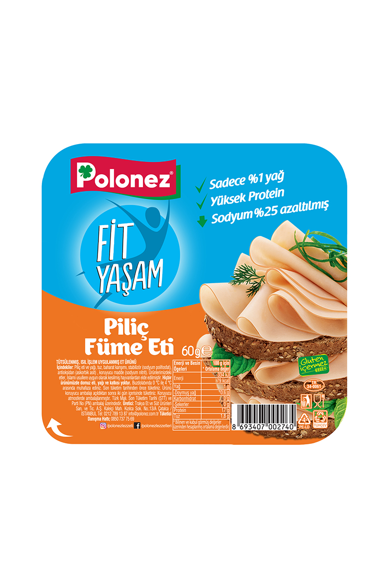 Polonez Fit Yaşam Piliç Füme 60 G