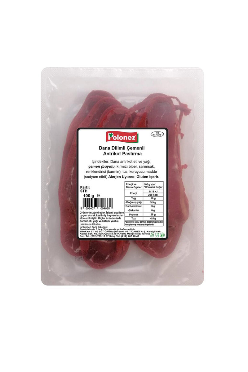Polonez Antrikot Dilimli Pastırma 100 g (Avantaj Pkt)