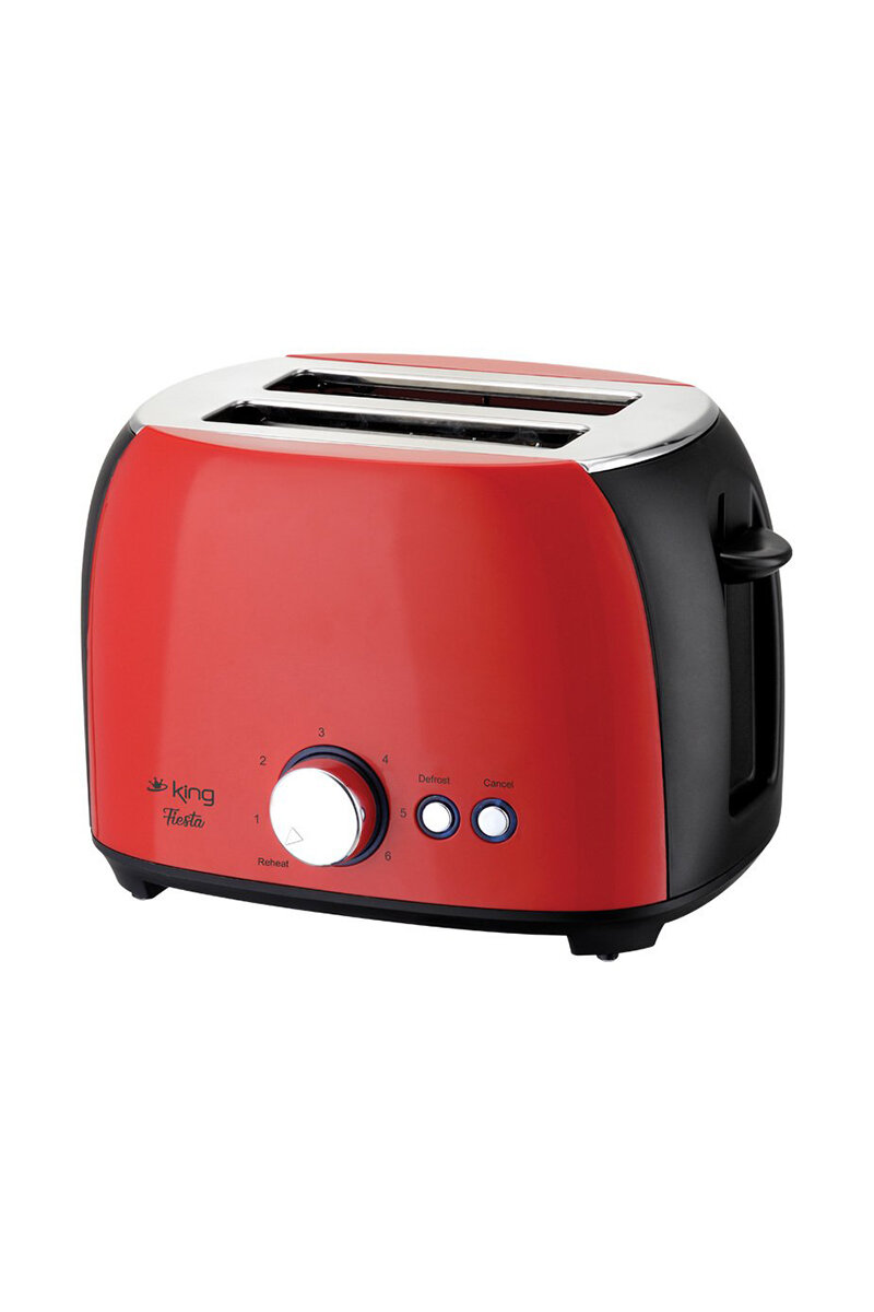 King K2178 Fiesta Ekmek Kızartma Makinesi Kırmızı