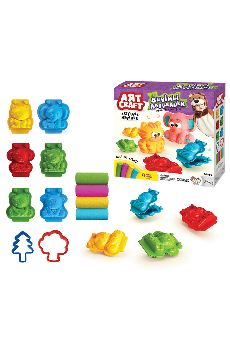 3D Hayvanlar Hamur Set