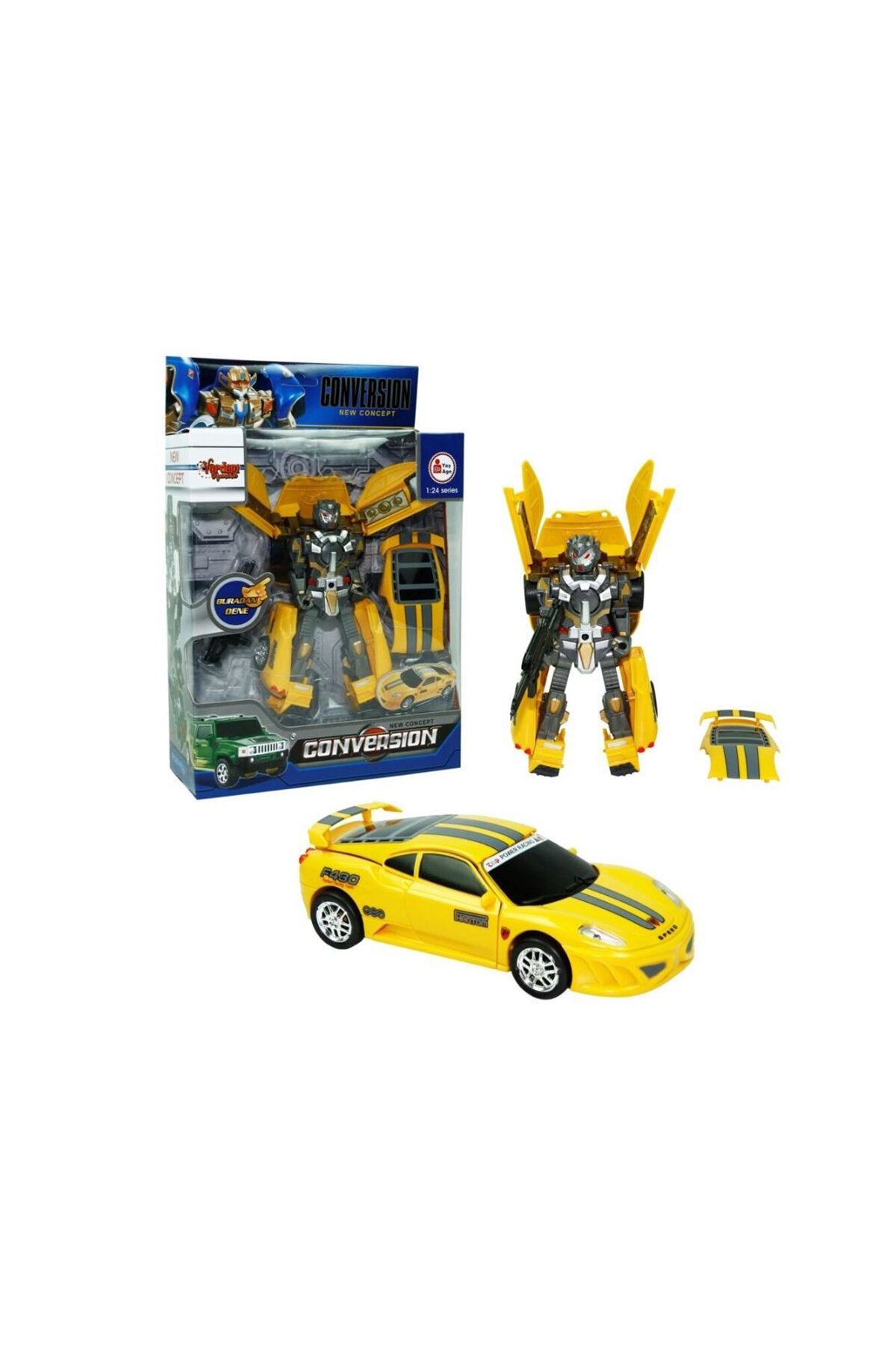 Vardem Kutulu Dönüşebilen Robot - Jeep 1:24