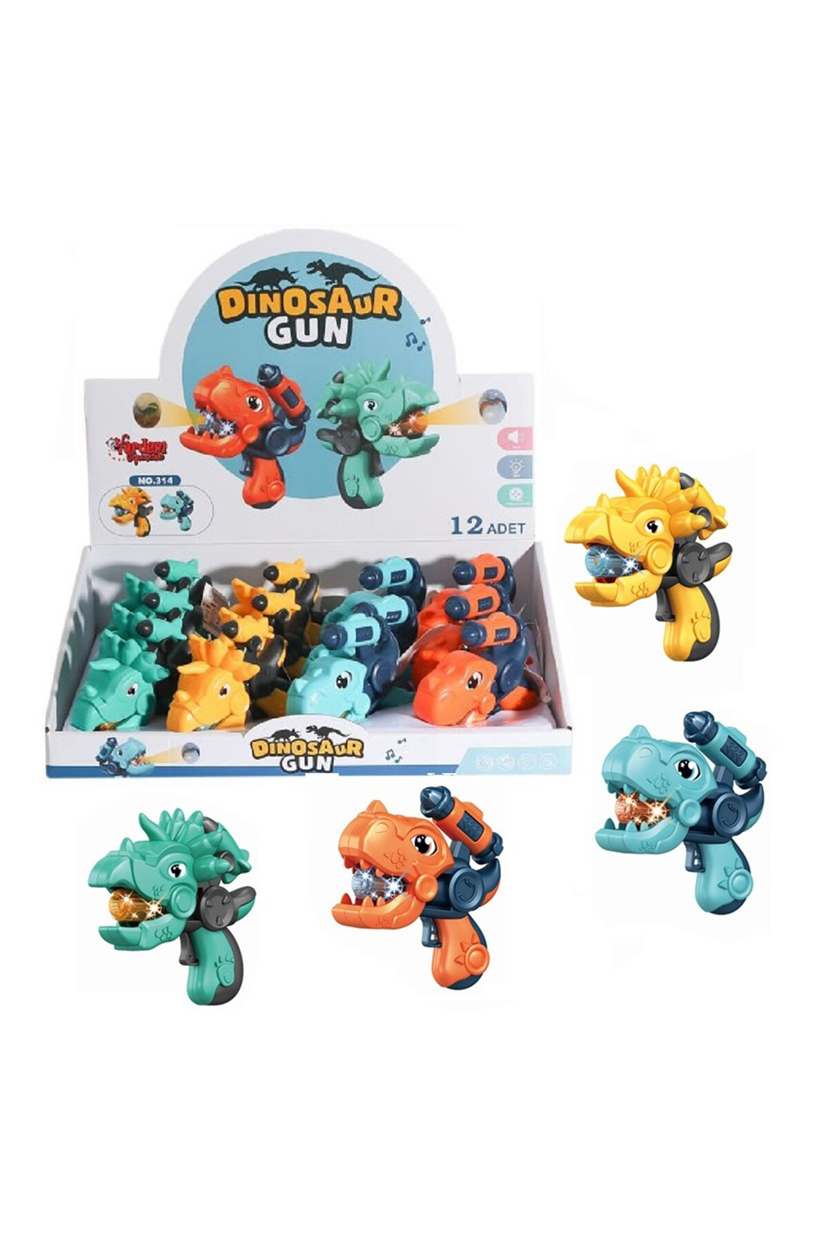 Vardem Isikli Ve Sesli Projeksiyonlu Dinozor Tabanca