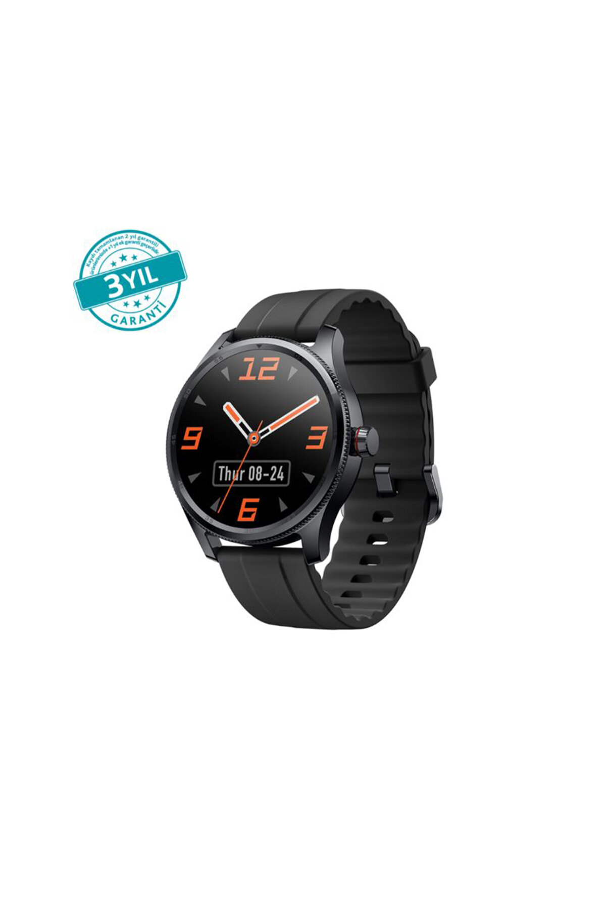 ttec Tempus 35 mm TFT Ekranlı Yuvarlak Metal Kasa Akıllı Saat 2SW02S-Siyah