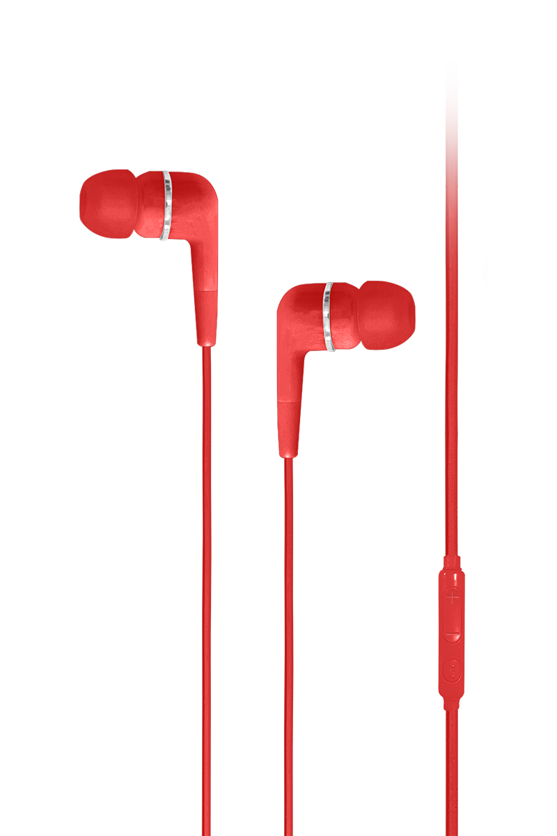 Mojue WE01 Kumandalı ve Mikrofonlu Kulakiçi Kulaklık-Kırmızı