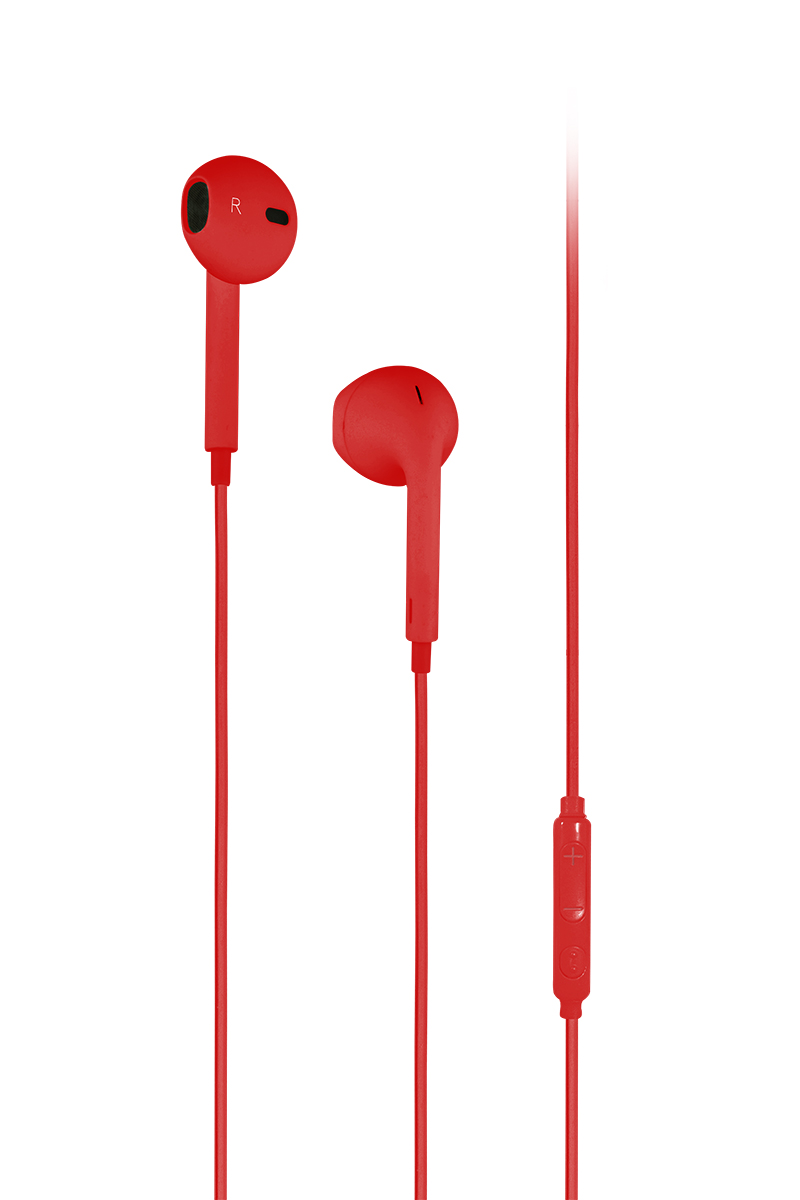 Mojue WE02 Kumandalı ve Mikrofonlu Kulakiçi Kulaklık-Kırmızı