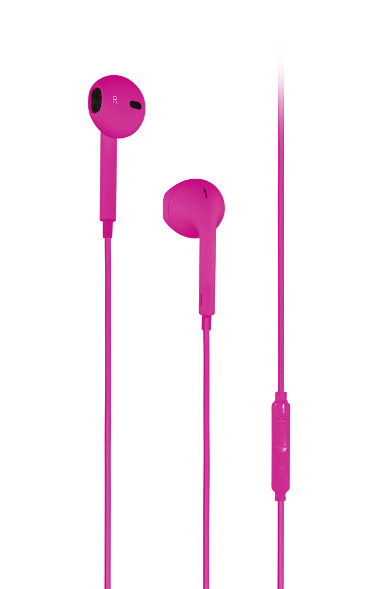 Mojue WE02 Kumandalı ve Mikrofonlu Kulakiçi Kulaklık-Pembe