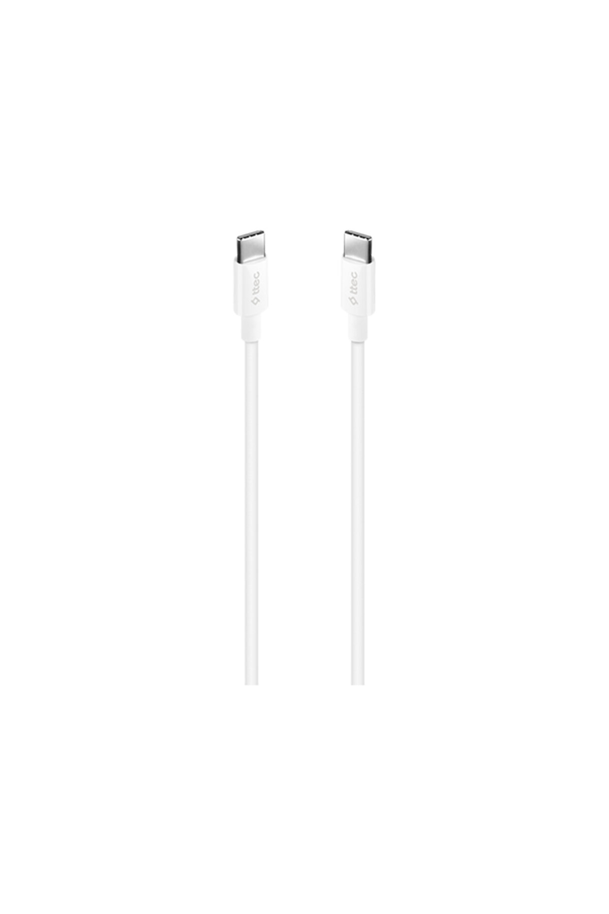 ttec Type-C - Type-C 3A Şarj Kablosu Beyaz