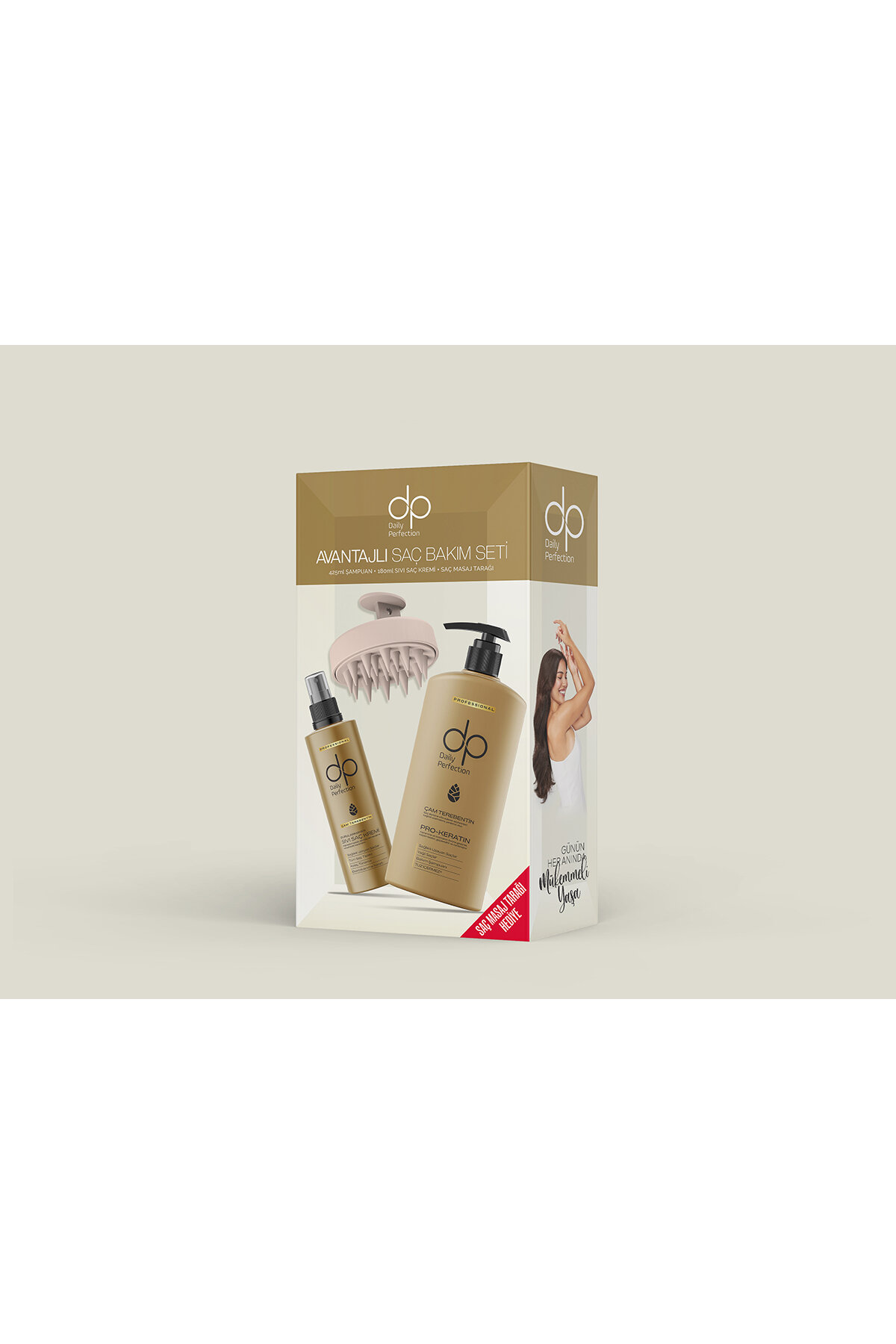 Daily Perfection Çam Terebentin Şampuan 425ml + 180 ml Sıvı Saç Kremi + Tarak