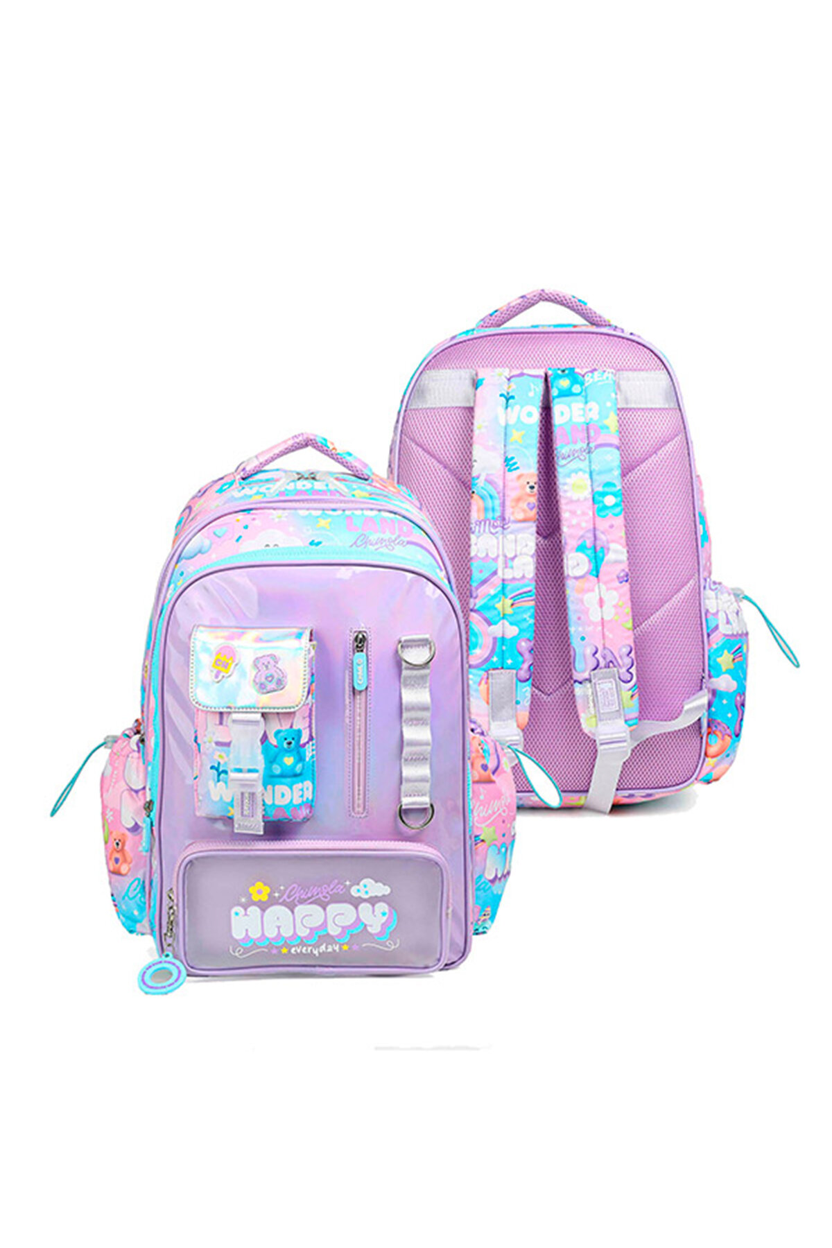 Chimola Bear Pink Purple 17'' Sırt Çantası