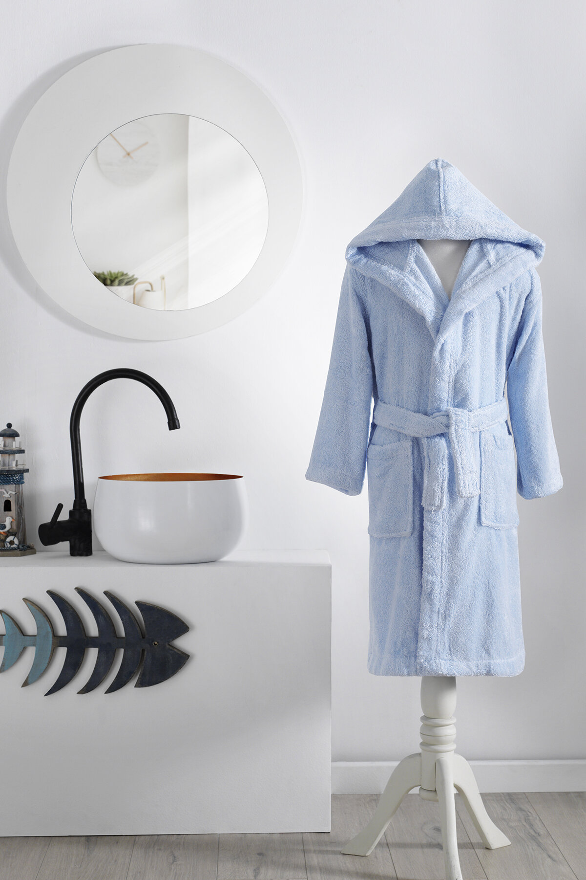 Özdilek Ashley Kapüşonlu Bambu Çocuk Bornozu 1/2 Yaş