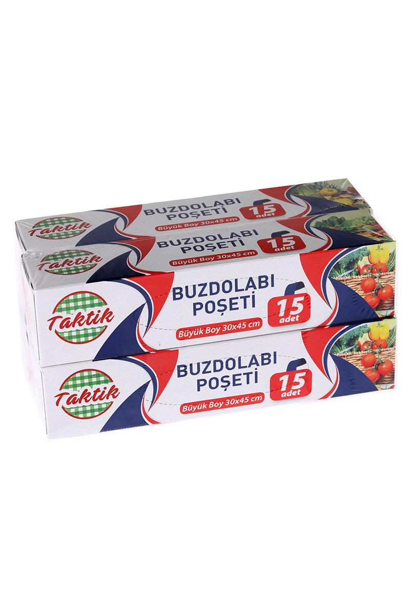 Taktik Buzdolabı Poşeti Büyük Boy 30*45 cm 4 Lü