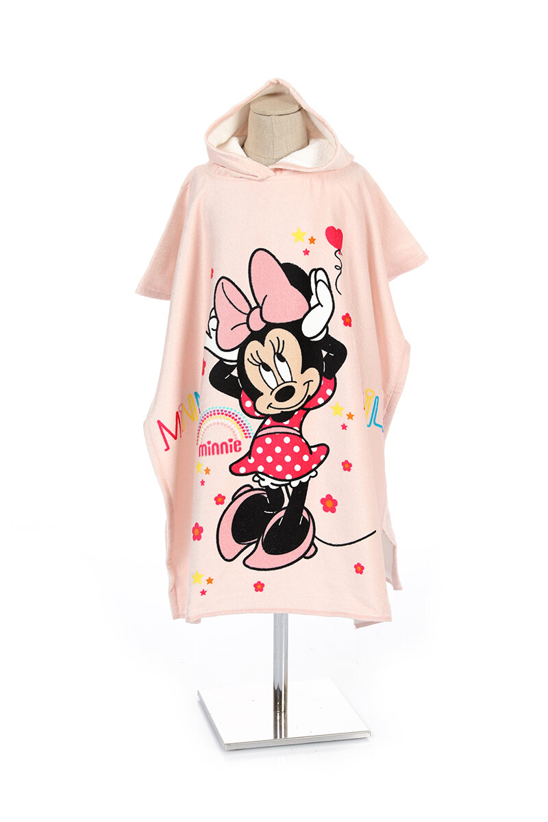 Özdilek Minnie Mouse Rainbow Disney Lisanslı Kadife Çocuk Panço 4/9 Yaş