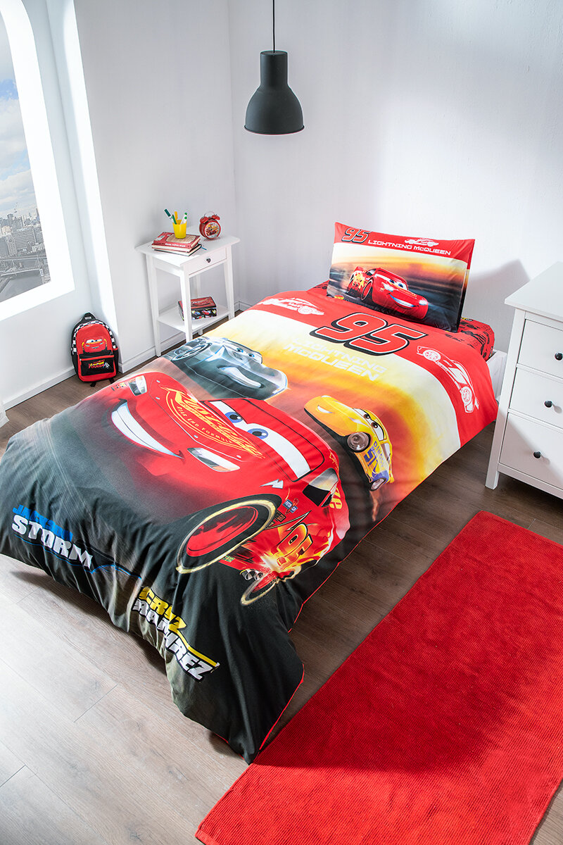 Özdilek Cars Mcqueen Tek Kişilik Disney Lisanslı Çocuk Nevresim Takımı