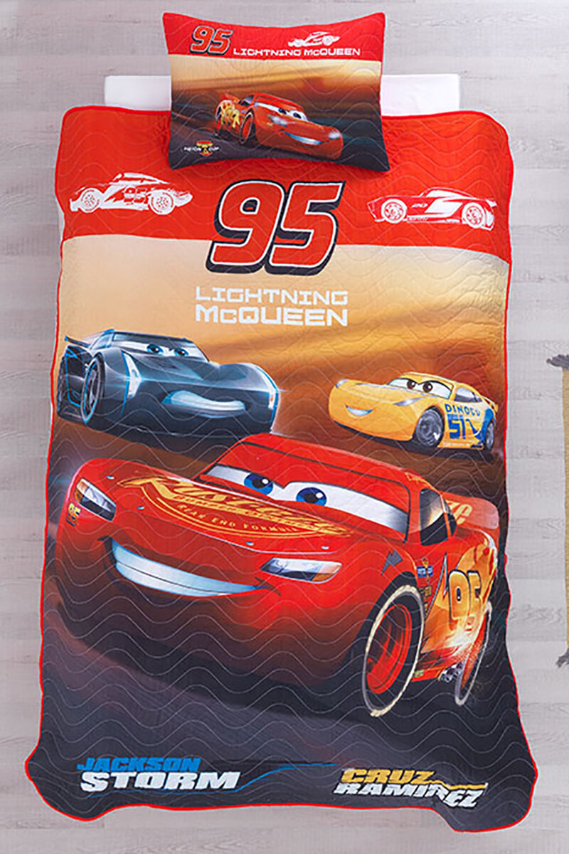 Özdilek Cars Mcqueen Tek Kişilik Disney Lisanslı Çocuk Yatak Örtüsü 160x230 cm