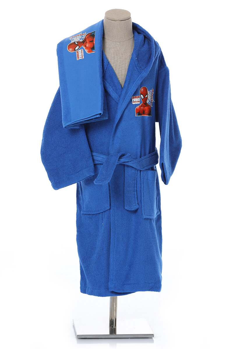 Özdilek Spiderman Power Lisanslı Çocuk Bornoz Seti 7/8 Yaş