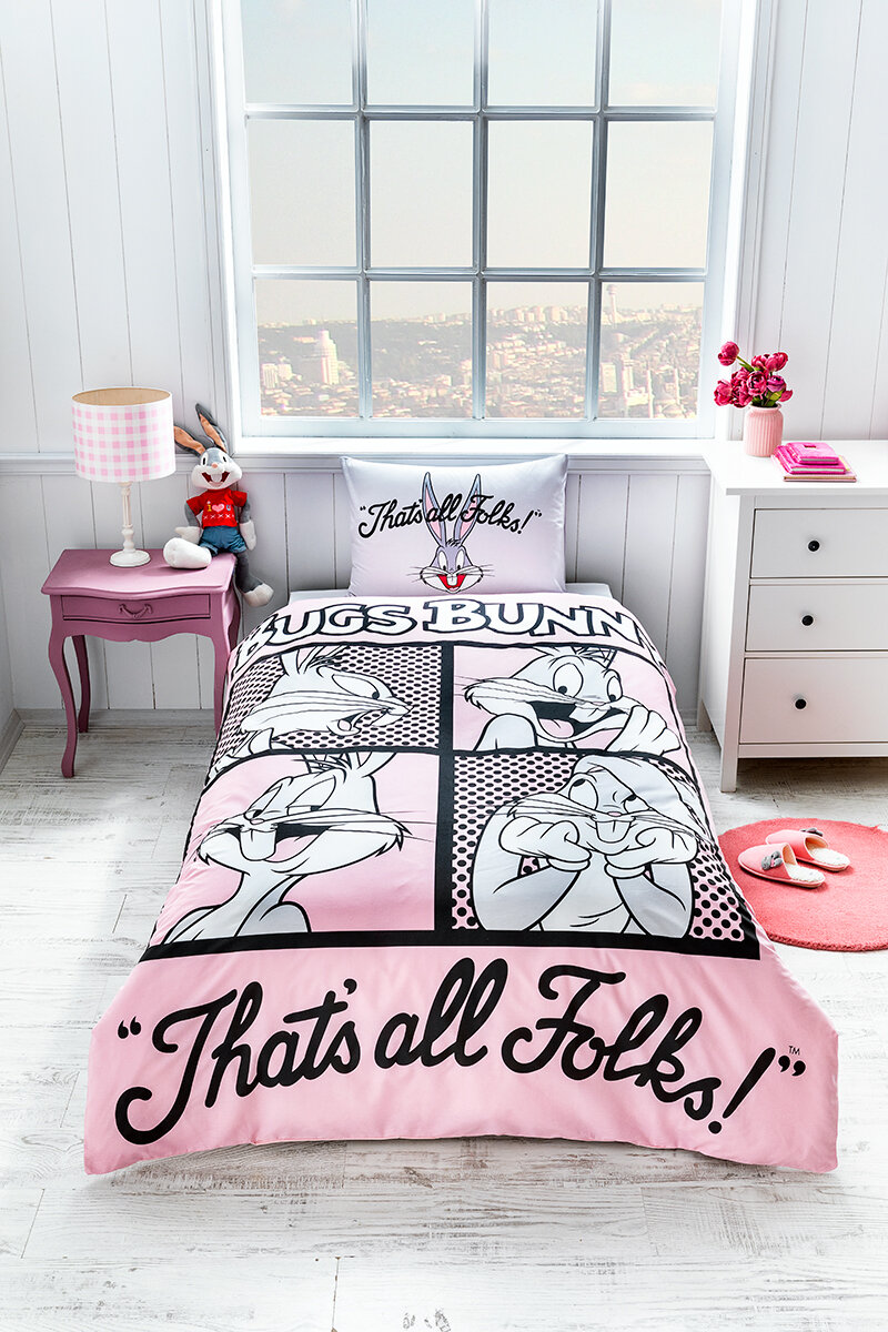 Özdilek Bugs Bunny Folks Tek Kişilik Lisanslı Çocuk Nevresim Takımı