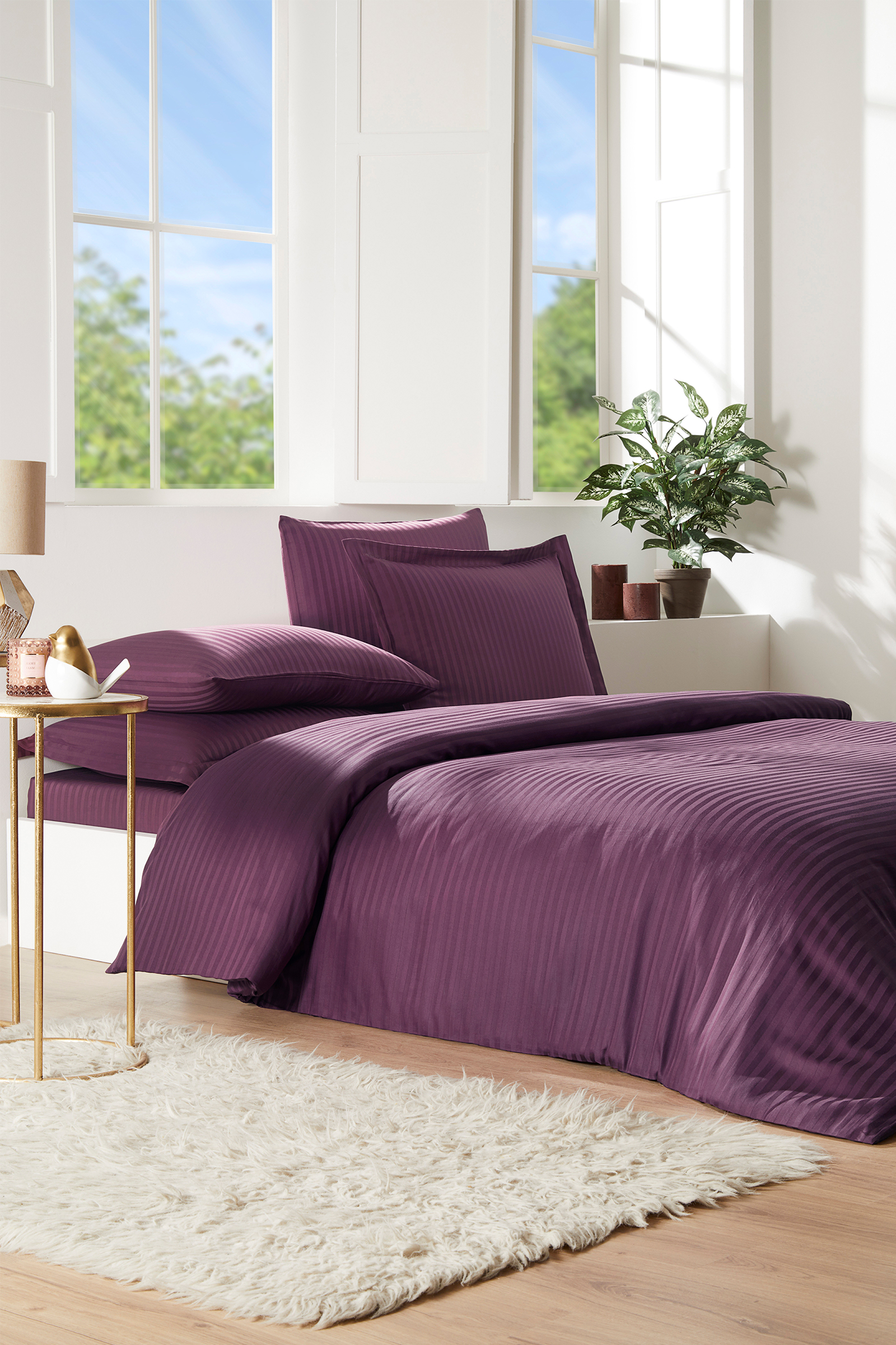 Özdilek Line Çift Kişilik Saten Nevresim Takımı